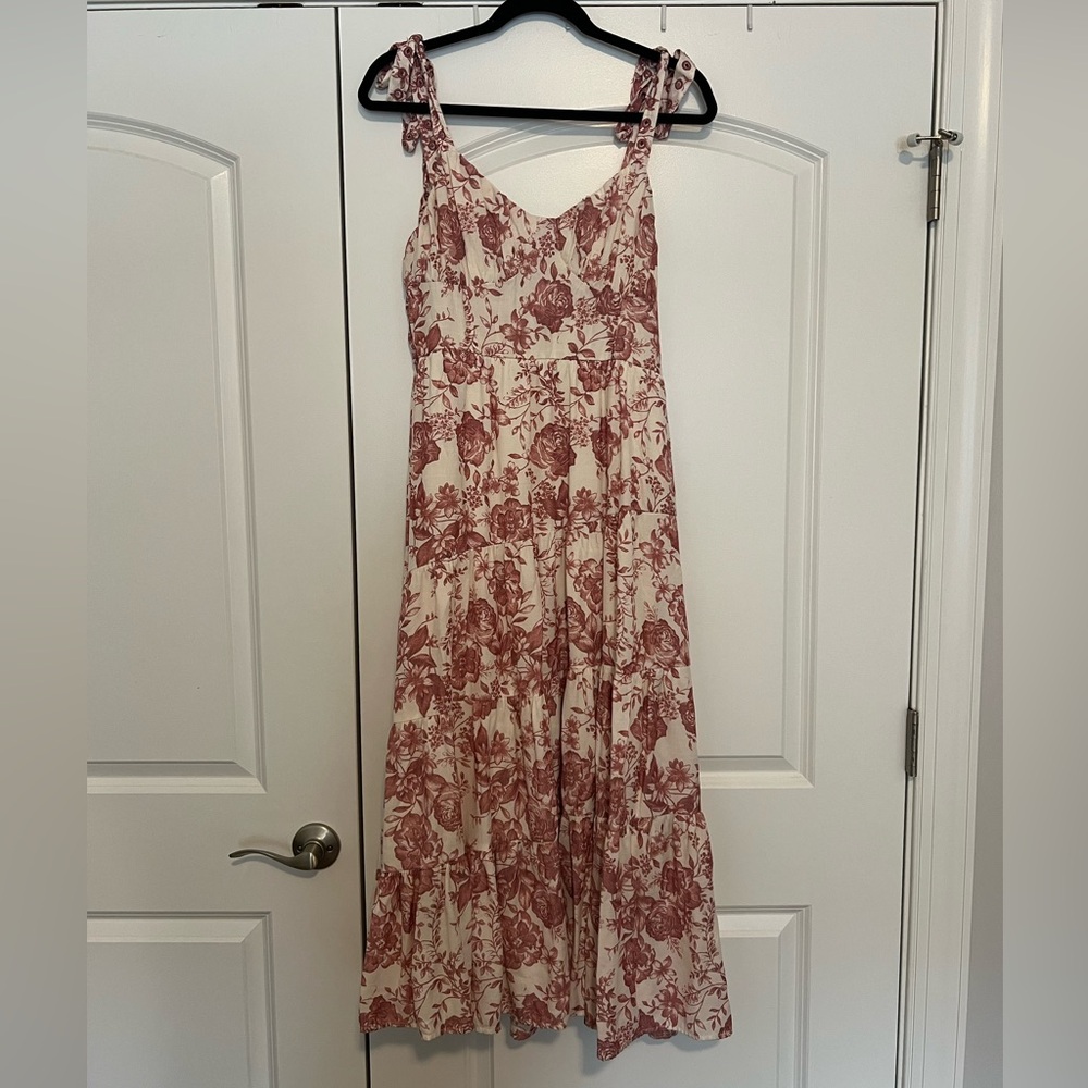 Pink Floral Maxi Dress